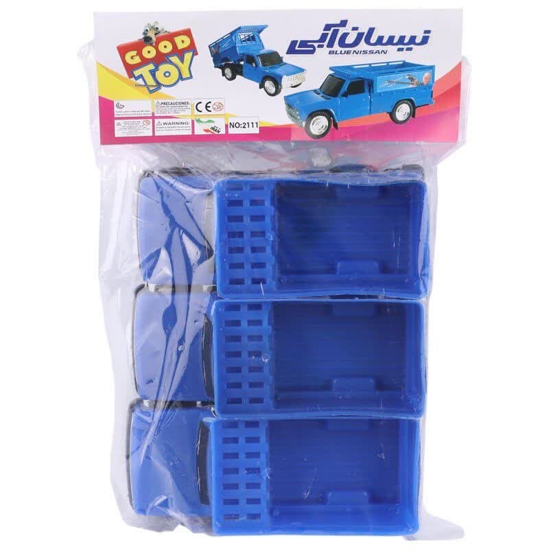 ماشین اسباب بازی نیسان آبی 2111 GOOD TOY بسته 3 عددی