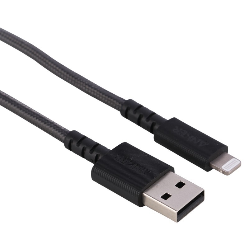 کابل تبدیل فست شارژ Anker A81B6 Type-C To Lightning PD 60W 1.8m + کابل هدیه