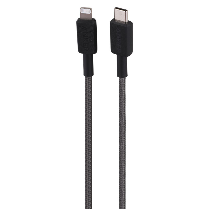 کابل تبدیل فست شارژ Anker A81B6 Type-C To Lightning PD 60W 1.8m + کابل هدیه