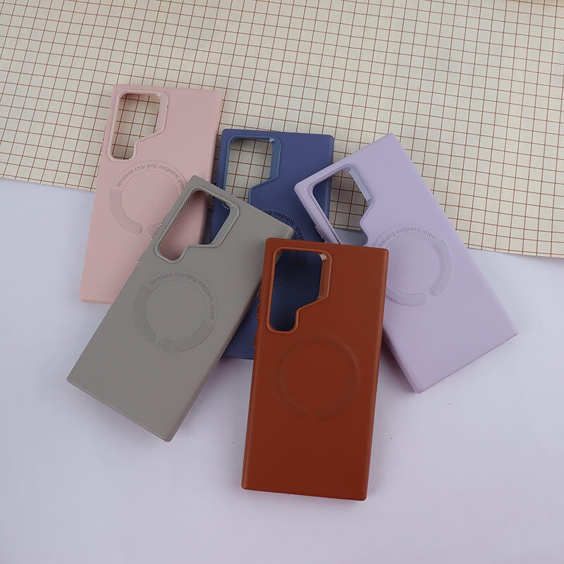قاب چرمی مگ سیف Leather سامسونگ Galaxy S24 Ultra