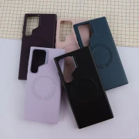 قاب چرمی مگ سیف Leather سامسونگ Galaxy S23 Ultra
