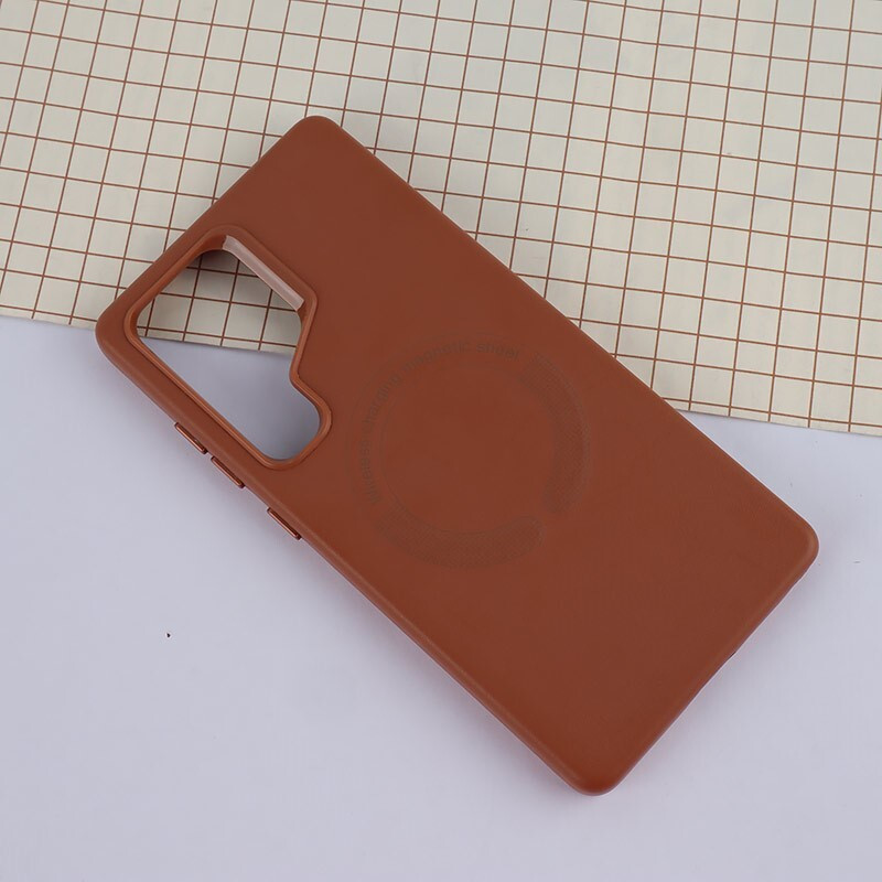 قاب چرمی مگ سیف Leather سامسونگ Galaxy S25 Ultra