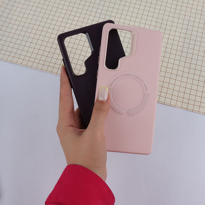 قاب چرمی مگ سیف Leather سامسونگ Galaxy S25 Ultra