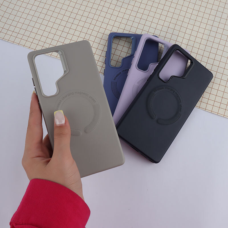 قاب چرمی مگ سیف Leather سامسونگ Galaxy S25 Ultra