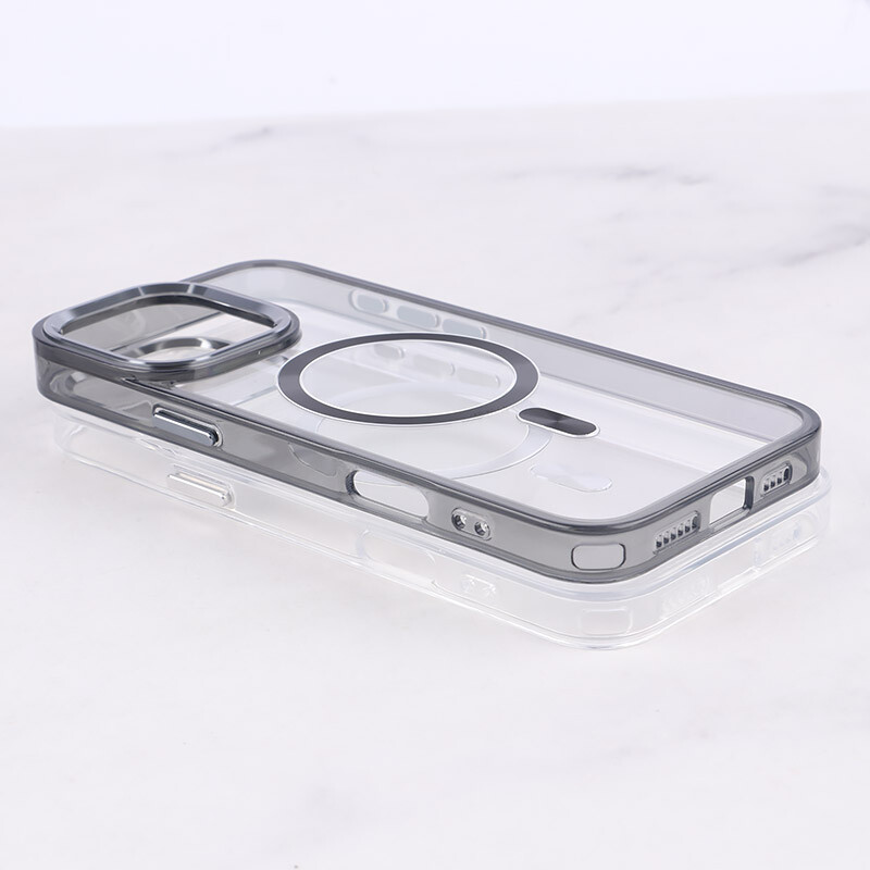 قاب ژله ای مگ سیف آیفون iPhone 16 Pro Max دور محافظ لنز متال
