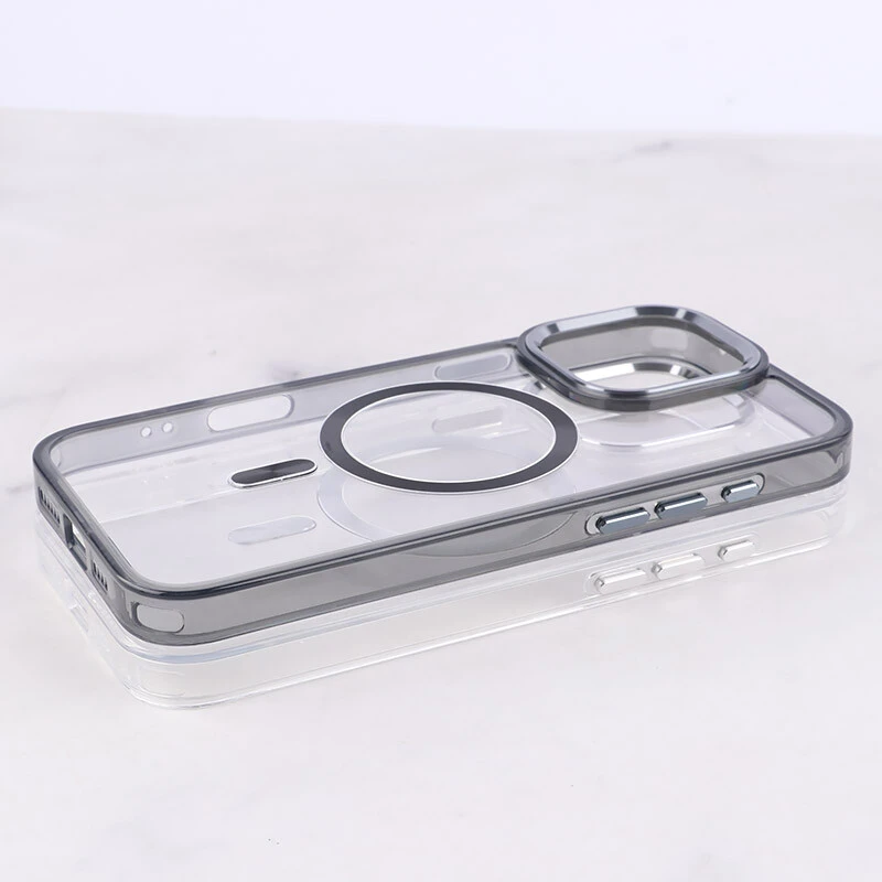 قاب ژله ای مگ سیف آیفون iPhone 16 Pro Max دور محافظ لنز متال