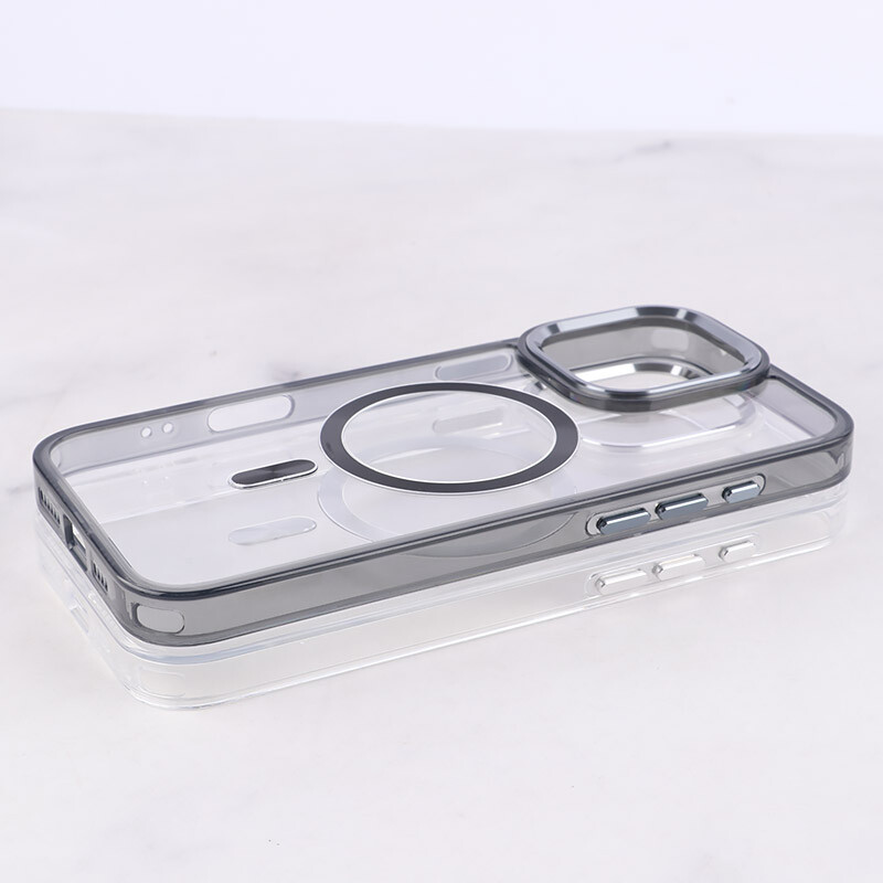 قاب ژله ای مگ سیف آیفون iPhone 16 Pro Max دور محافظ لنز متال