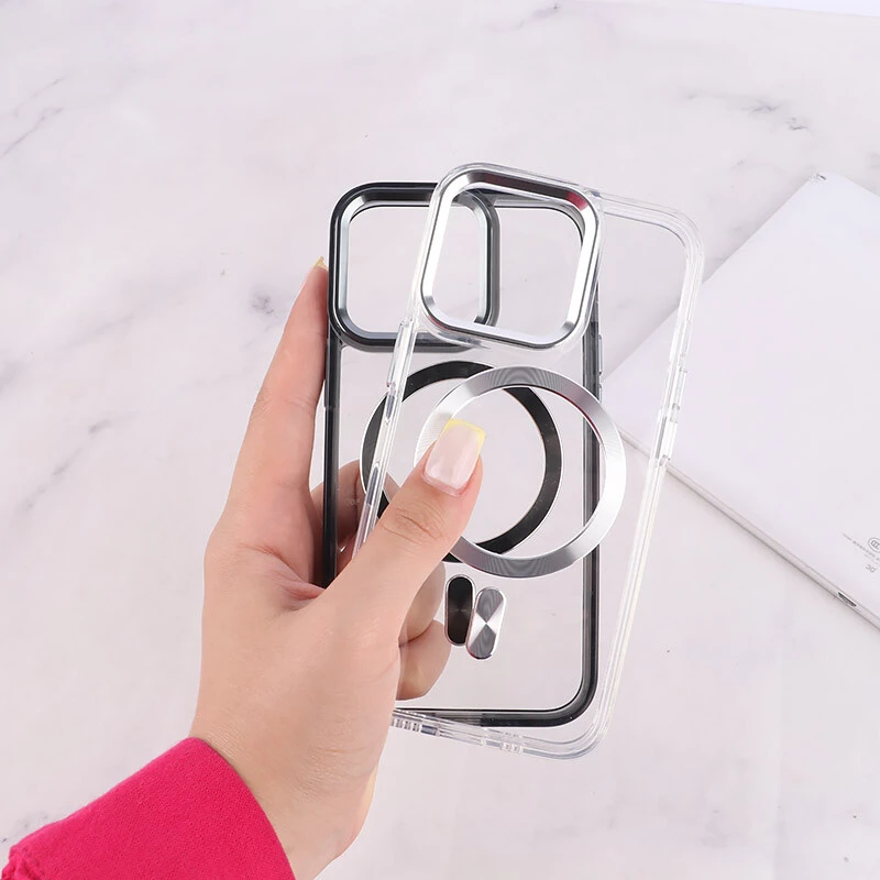قاب ژله ای مگ سیف آیفون iPhone 13 Pro دور محافظ لنز متال