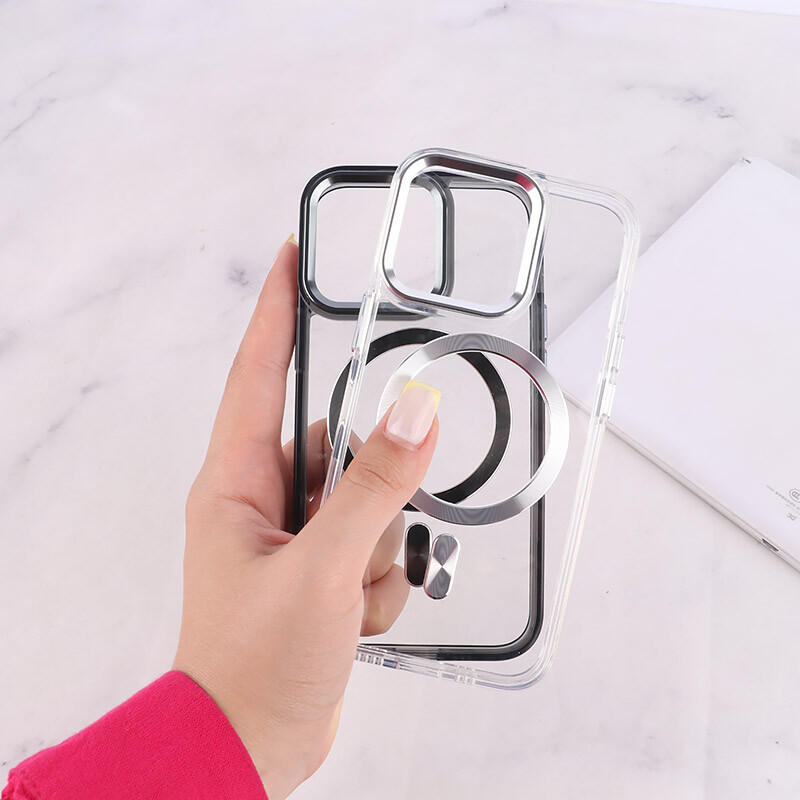 قاب ژله ای مگ سیف آیفون iPhone 13 Pro دور محافظ لنز متال