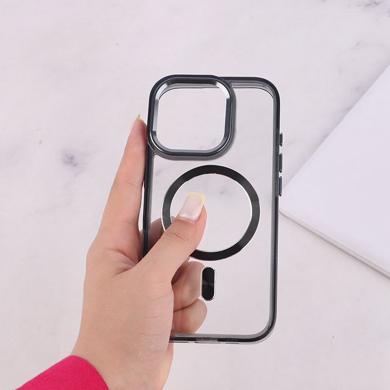 قاب ژله ای مگ سیف آیفون iPhone 16 Pro دور محافظ لنز متال