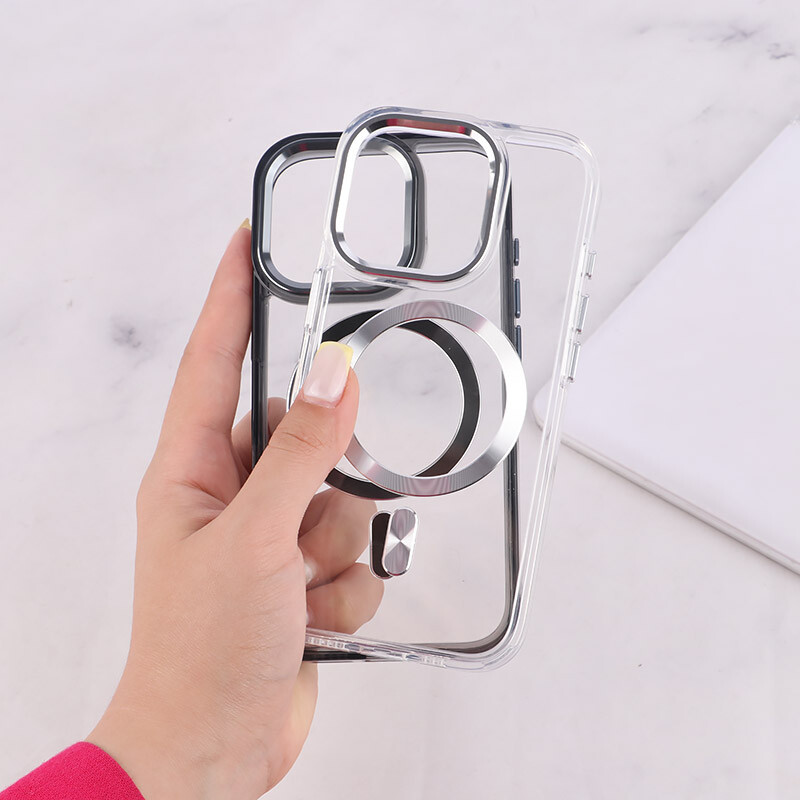 قاب ژله ای مگ سیف آیفون iPhone 16 Pro دور محافظ لنز متال