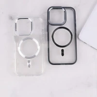قاب ژله ای مگ سیف آیفون iPhone 16 Pro دور محافظ لنز متال
