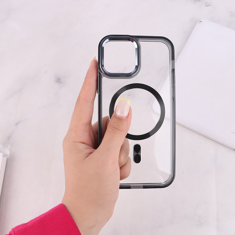 قاب ژله ای مگ سیف آیفون iPhone 12 / 12 Pro دور محافظ لنز متال