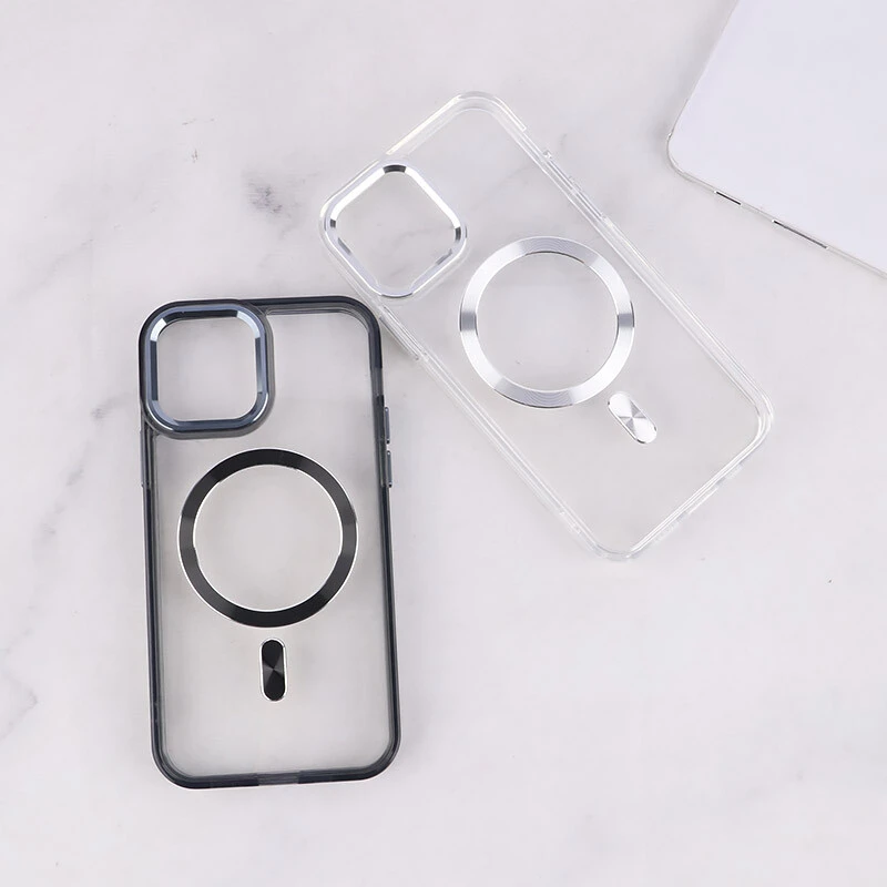 قاب ژله ای مگ سیف آیفون iPhone 12 / 12 Pro دور محافظ لنز متال