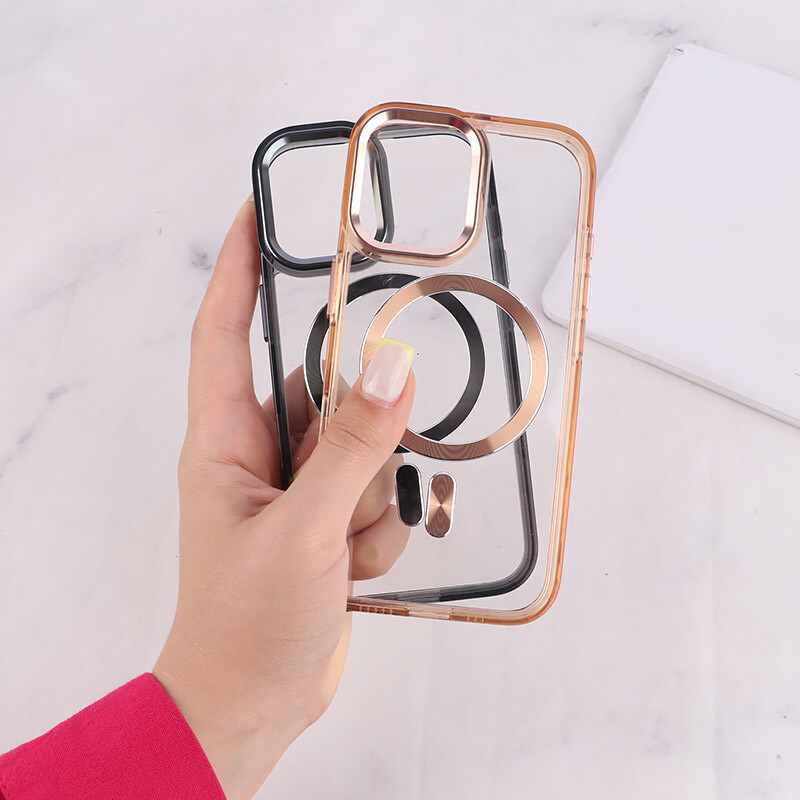 قاب ژله ای مگ سیف آیفون iPhone 16 دور محافظ لنز متال