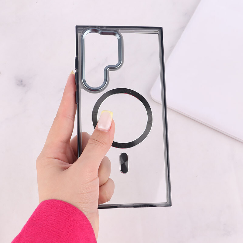 قاب ژله ای مگ سیف سامسونگ Galaxy S23 Ultra دور محافظ لنز متال