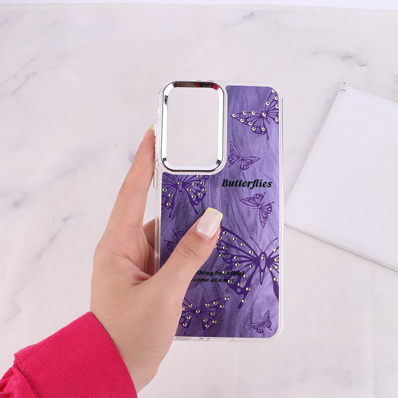 قاب سامسونگ Galaxy A56 طرح پروانه نگین دار