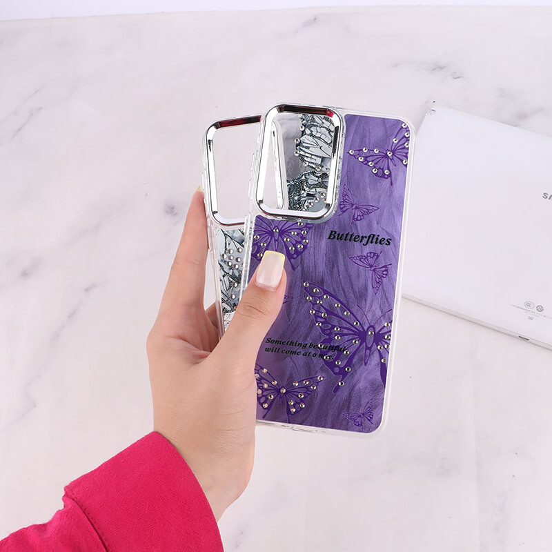 قاب سامسونگ Galaxy A56 طرح پروانه نگین دار
