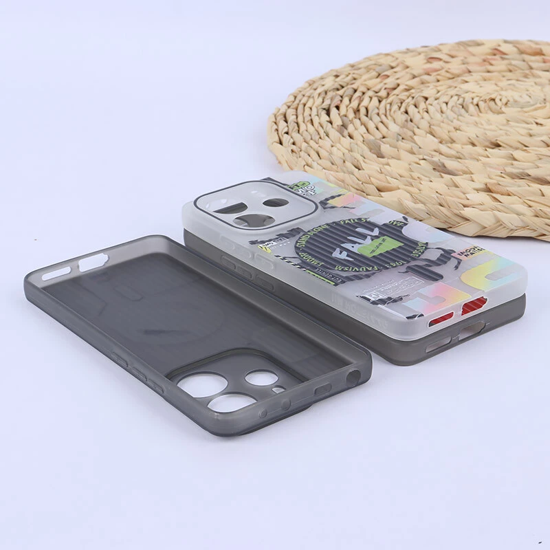 قاب شیائومی Redmi Note 14 کرکره ای پشت مات محافظ لنزدار