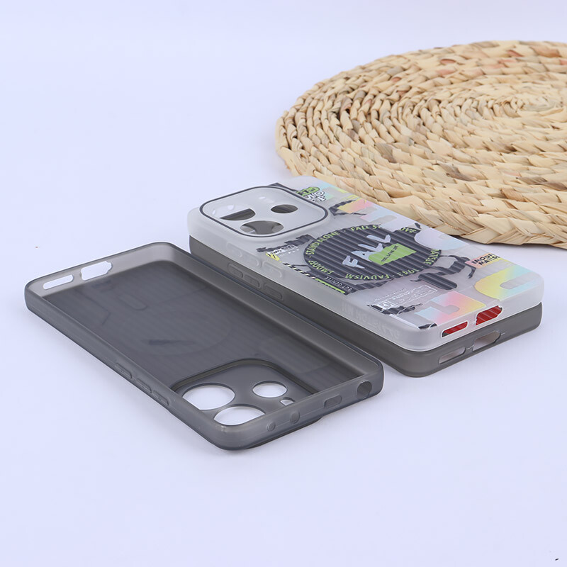 قاب شیائومی Redmi Note 14 کرکره ای پشت مات محافظ لنزدار