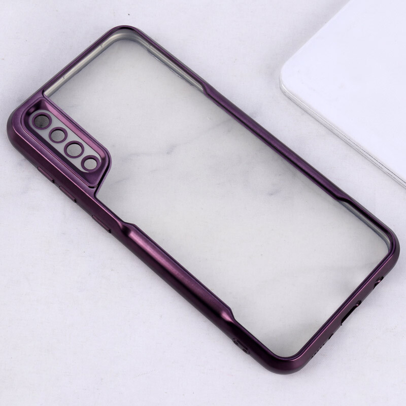 قاب ژله ای شفاف سامسونگ Galaxy A30s / A50 / A50s طرح تیتانیوم محافظ لنزدار
