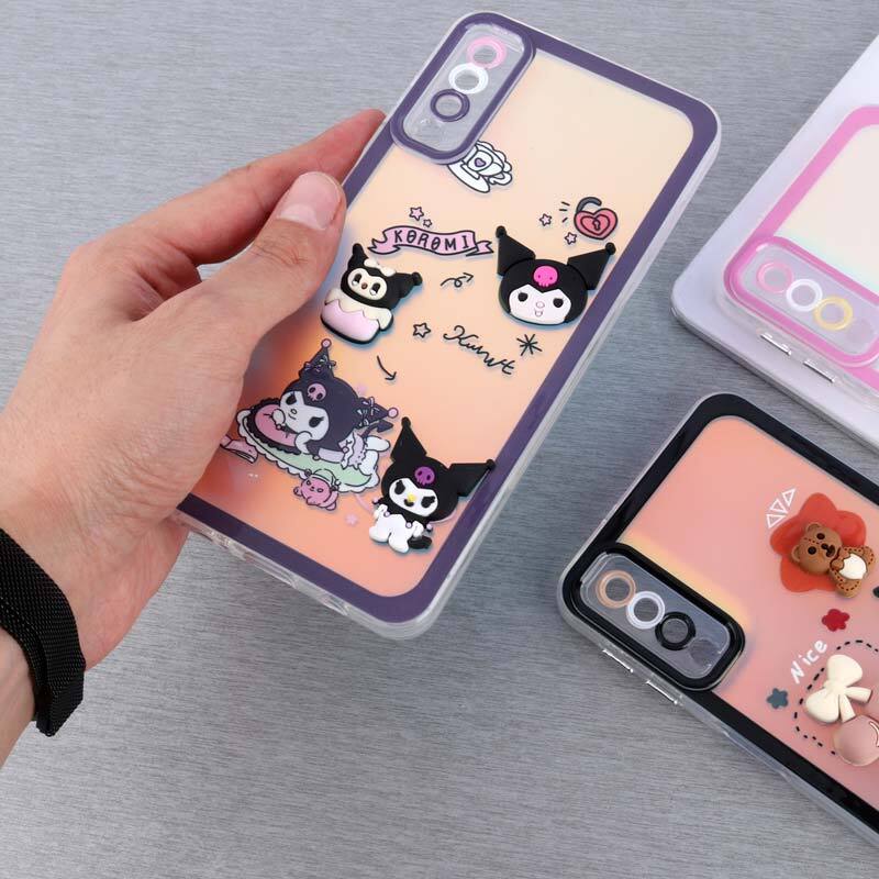 قاب هولوگرامی سامسونگ Galaxy A7 2018 عروسکی برجسته محافظ لنزدار