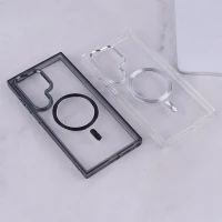 قاب ژله ای مگ سیف سامسونگ Galaxy S24 Ultra دور محافظ لنز متال