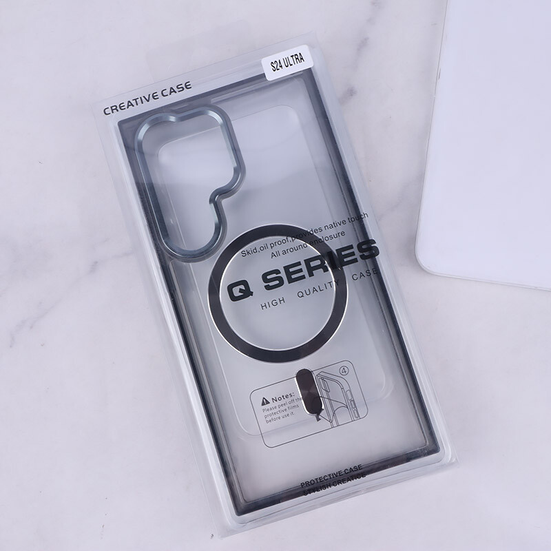 قاب ژله ای مگ سیف سامسونگ Galaxy S24 Ultra دور محافظ لنز متال