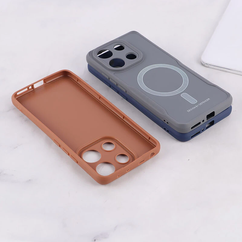 قاب ژله ای Design By Defender شیائومی Redmi Note 13 4G طرح مگ سیف محافظ لنزدار