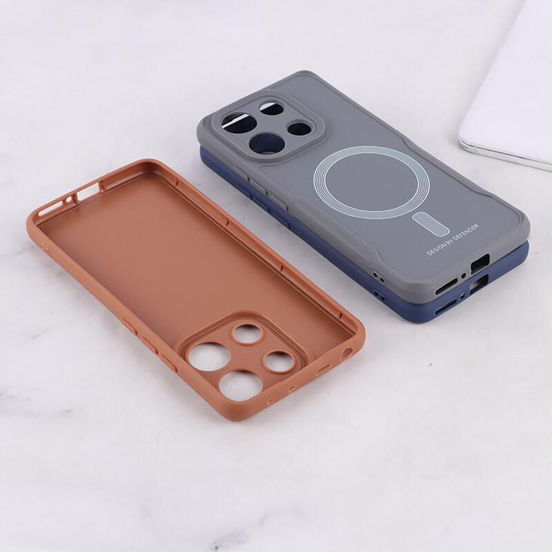 قاب ژله ای Design By Defender شیائومی Redmi Note 13 4G طرح مگ سیف محافظ لنزدار