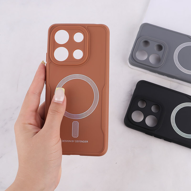 قاب ژله ای Design By Defender شیائومی Redmi Note 13 4G طرح مگ سیف محافظ لنزدار