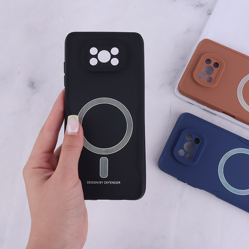 قاب ژله ای Design By Defender شیائومی Poco X3 / X3 NFC / X3 Pro طرح مگ سیف محافظ لنزدار