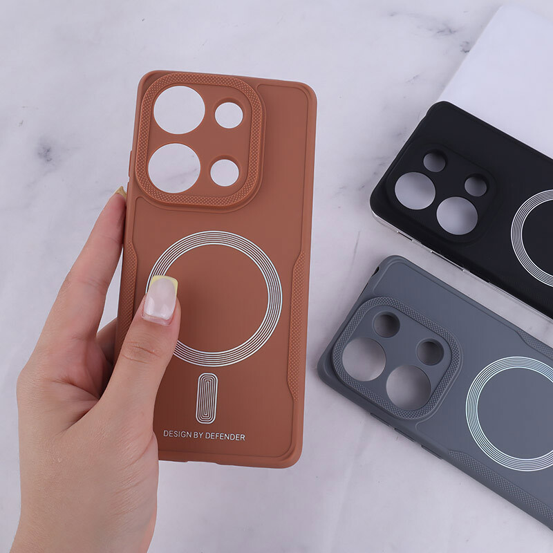 قاب ژله ای Design By Defender شیائومی Redmi Note 13 Pro 4G طرح مگ سیف محافظ لنزدار