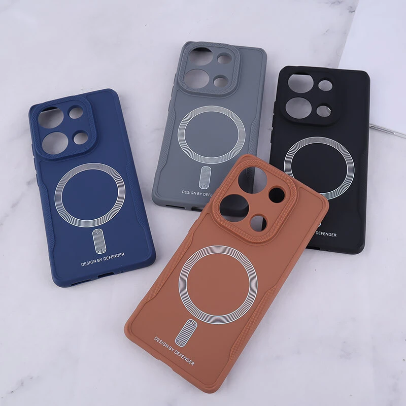 قاب ژله ای Design By Defender شیائومی Redmi Note 13 Pro 4G طرح مگ سیف محافظ لنزدار