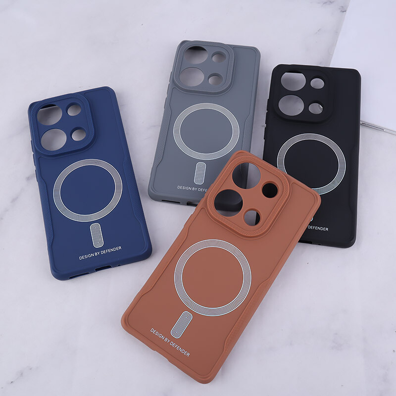 قاب ژله ای Design By Defender شیائومی Redmi Note 13 Pro 4G طرح مگ سیف محافظ لنزدار