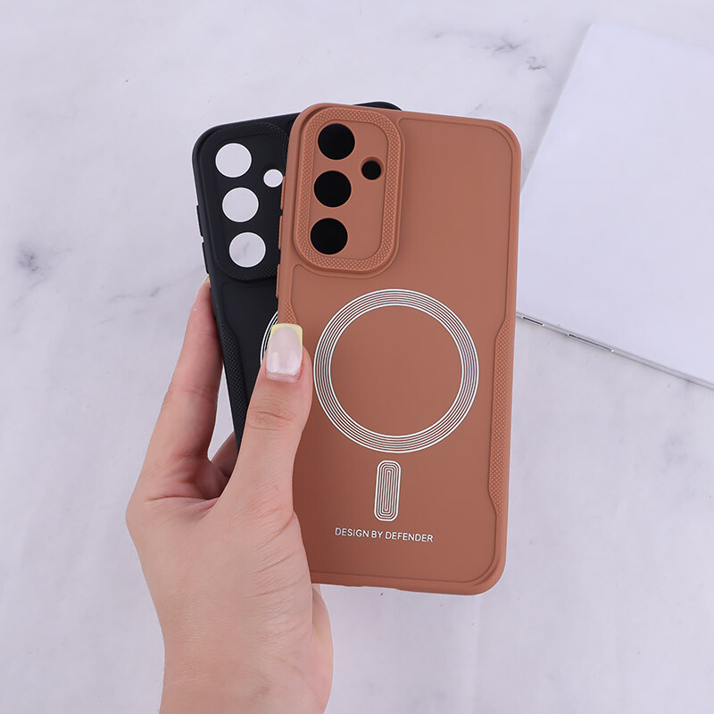 قاب ژله ای Design By Defender سامسونگ Galaxy A55 طرح مگ سیف محافظ لنزدار