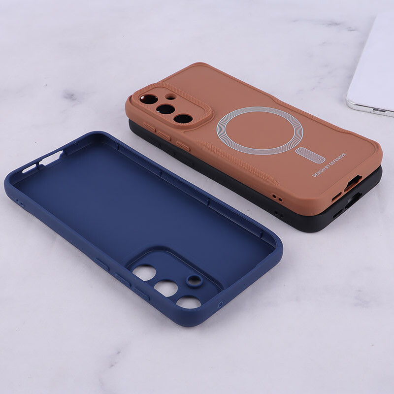 قاب ژله ای Design By Defender سامسونگ Galaxy A55 طرح مگ سیف محافظ لنزدار