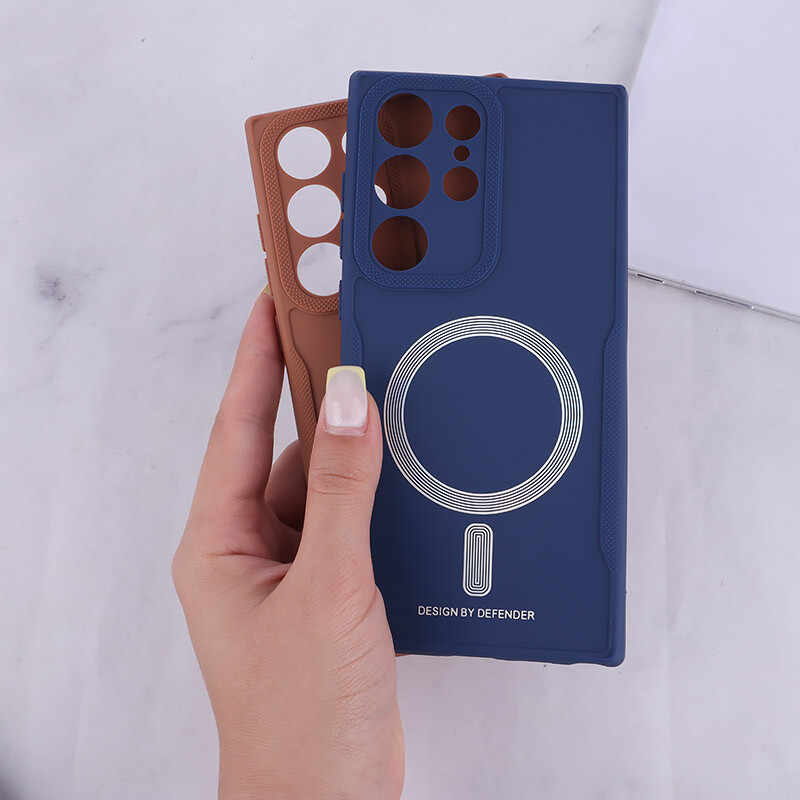 قاب ژله ای Design By Defender سامسونگ Galaxy S23 Ultra طرح مگ سیف محافظ لنزدار
