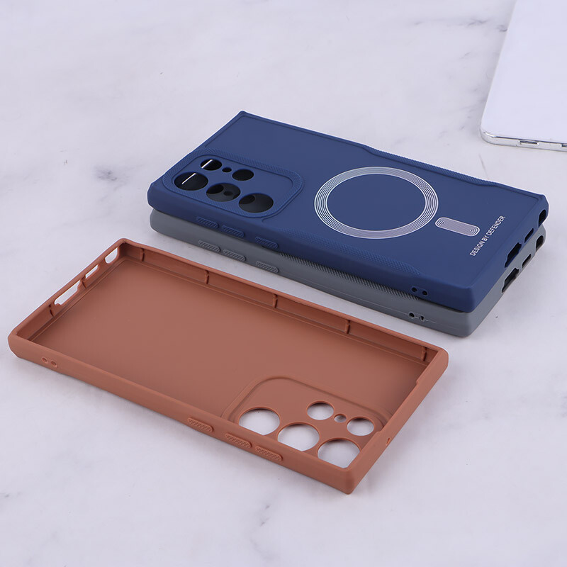 قاب ژله ای Design By Defender سامسونگ Galaxy S23 Ultra طرح مگ سیف محافظ لنزدار