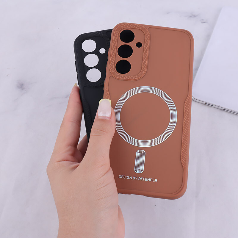 قاب ژله ای Design By Defender سامسونگ Galaxy S23 FE 5G طرح مگ سیف محافظ لنزدار