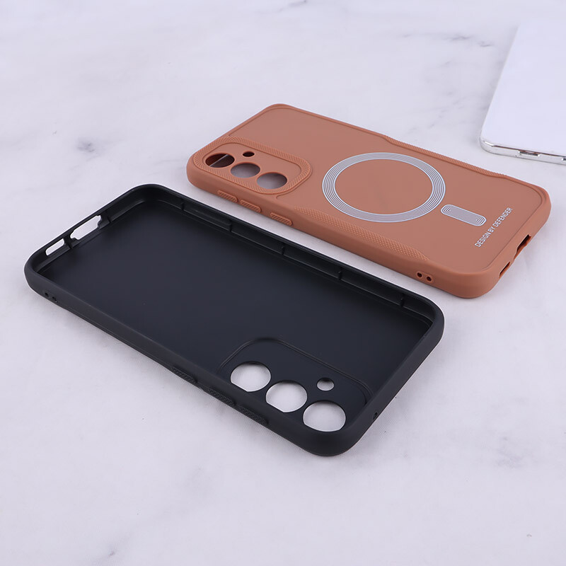 قاب ژله ای Design By Defender سامسونگ Galaxy S23 FE 5G طرح مگ سیف محافظ لنزدار