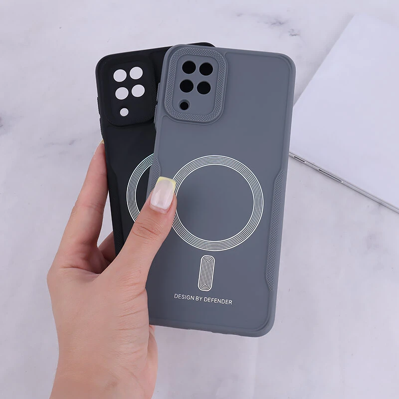 قاب ژله ای Design By Defender سامسونگ Galaxy A12 / M12 طرح مگ سیف محافظ لنزدار