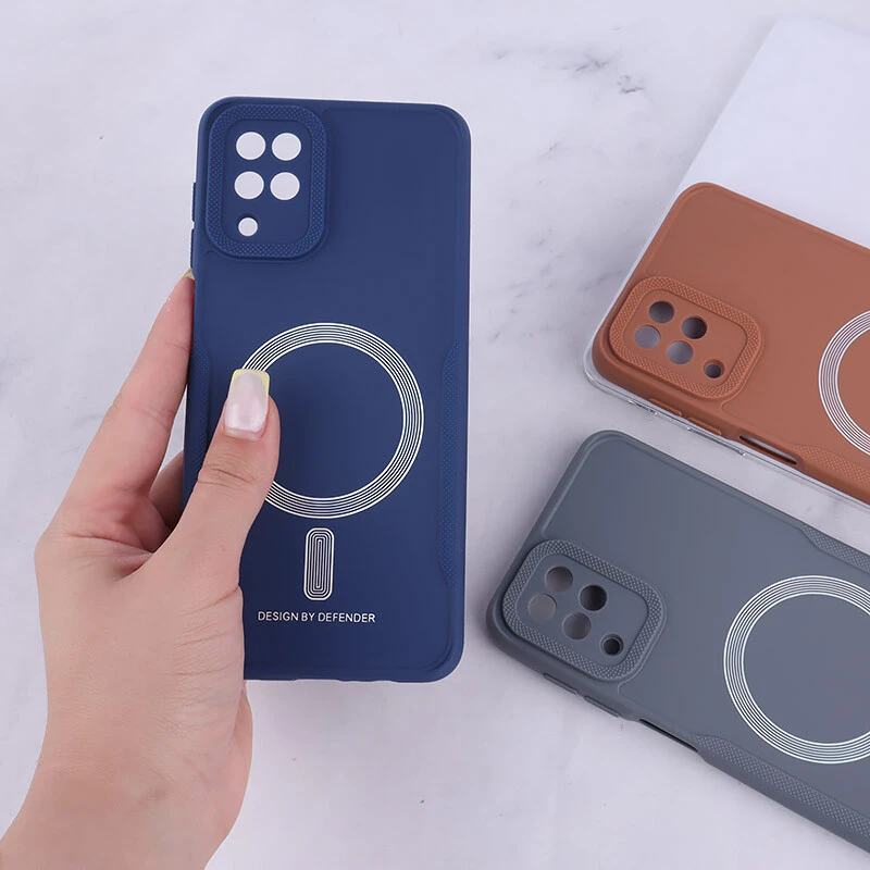 قاب ژله ای Design By Defender سامسونگ Galaxy A12 / M12 طرح مگ سیف محافظ لنزدار