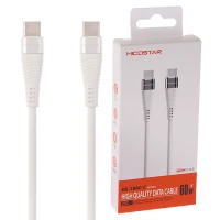 کابل تبدیل کوتاه فست شارژ Hicostar HS-180 Type-C To Type-C PD 60W 20cm