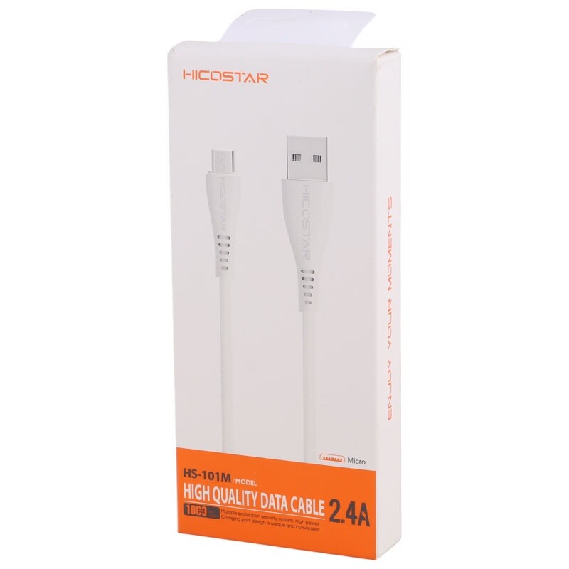کابل میکرو یو اس بی فست شارژ Hicostar HS-101 2.4A 1m