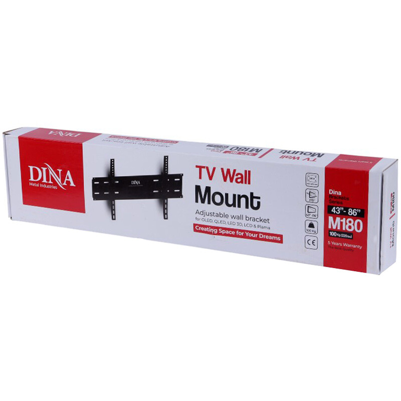 پایه دیواری متحرک تلویزیون 43 تا 86 اینچ Dina M180