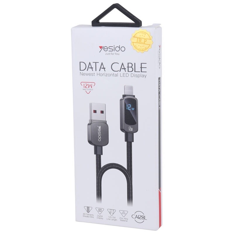 کابل آیفونی فست شارژ Yesido CA128L 12W 1.2m