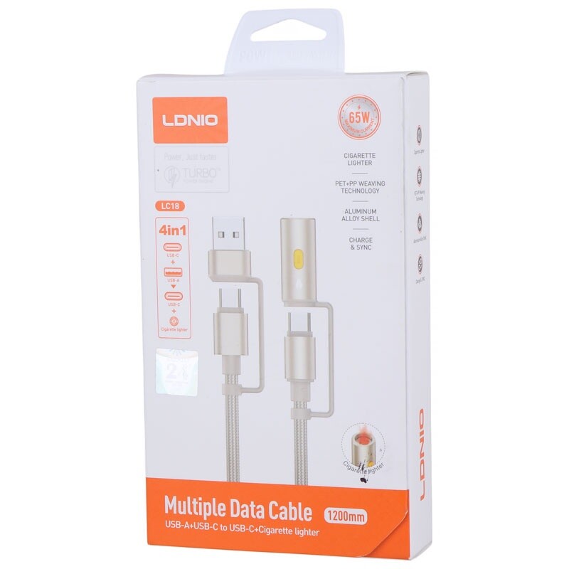 کابل تبدیل فست شارژ Ldnio LC18 65W 1.2m