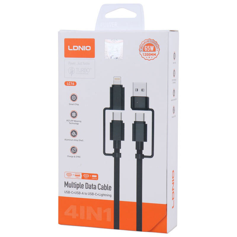 کابل تبدیل فست شارژ Ldnio LC16 65W 1.2m