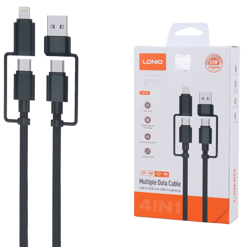 کابل تبدیل فست شارژ Ldnio LC16 65W 1.2m